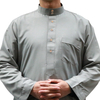 Arabic Men's Robe Polyester Muslim Middle East Men's Qatar Stand Collar Thobe
