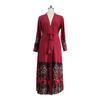 Amazon Muslim Women's Cardigan Dress Loose Stretch Chiffon Embroidery AliExpress Stitching Cardigan Robe