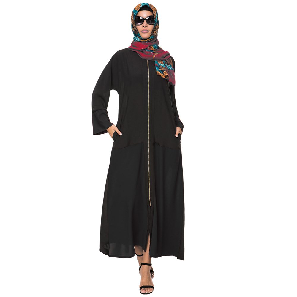 Foreign Trade Wholesale New Products Southeast Asia Hui Nationality Long Skirt Large Size Chiffon Ladies Ebay Hot Sale Color Matching Chiffon Skirt