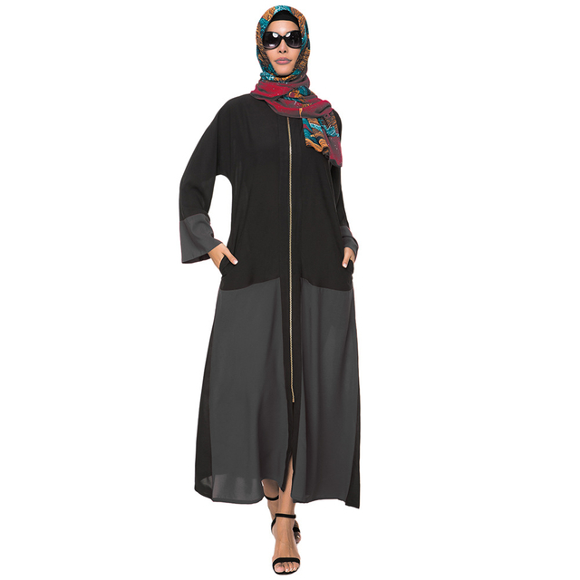 Cross-border Source of New Products Southeast Asian Muslim Dress Plus Size Striped Ladies Hot Selling Dress