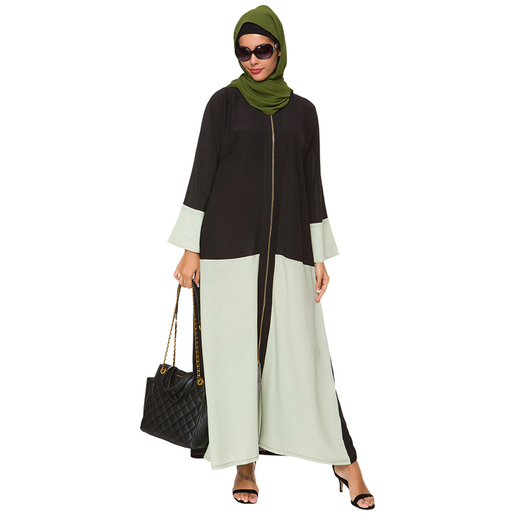Cross-border Source of Middle Eastern Muslim Muslim Women's Dresses Plus Size Long-sleeved Women's Chiffon Hot Selling on Amazon