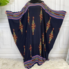2022 Cross-border Source Fashion Printing Elegant Loose Muslim Robe Bat Sleeve Plus Size Women's Dress