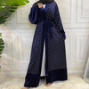 2022 Middle East new fashion autumn and winter kimono abaya gold velvet bronzing Muslim cardigan robe