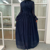 AliExpress Amazon Foreign Trade Women's Stitching Long-sleeved Middle Eastern Fashion Dress