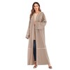 Amazon AliExpress Hot Sale Middle East Contrasting Color Striped Cardigan Muslim Robe Women's Foreign Trade Large Size Long Skirt