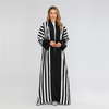 Foreign Trade Women's Clothing New Style Stripe Design Long-sleeved Simple And Simple Muslim Abaya