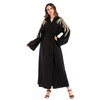 Middle East Foreign Trade Large Size Loose Lace Embroidery Beading Muslim Fashion Nida Robe Dress Female