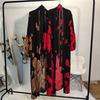 New Middle Eastern Arab Fashion Print Lantern Sleeve Cardigan Robe Muslim Abaya