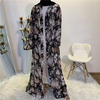 European And American Fashion Thin Loose Chiffon Long-sleeved Cardigan Robe