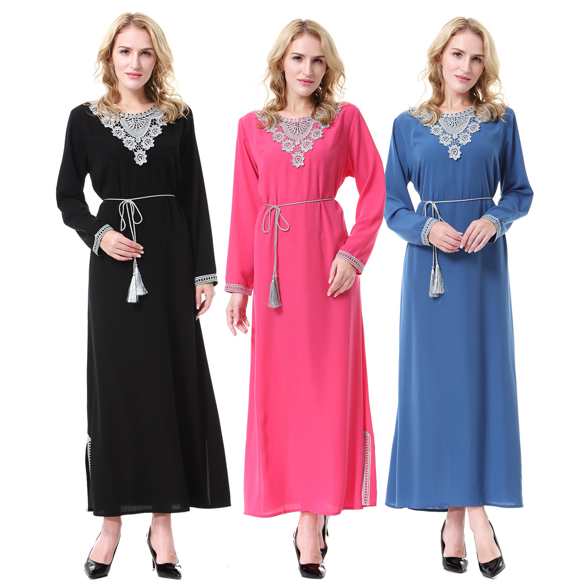  Muslimah kaftan islamic clothing embroidery Muslim Dress dresses shop baju fabric Borka fashion Modest collection Women kurta Abaya
