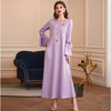 Middle East Ramadan New Dubai Modest Muslim Women Casual Maxi Dresses Islamic Clothing Abaya