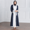 Hot Selling Hot Style Stitching Lace Fashion European And American Muslim Women's Robe Fashion Long-sleeved Loose Big Swing Dress