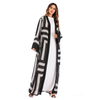 European And American Muslim Muslim Robe Striped Loose Lace Cardigan Women