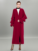 European And American Fashion Beaded Multi-layer Flared Sleeves with Solid Color Cardigan Robe
