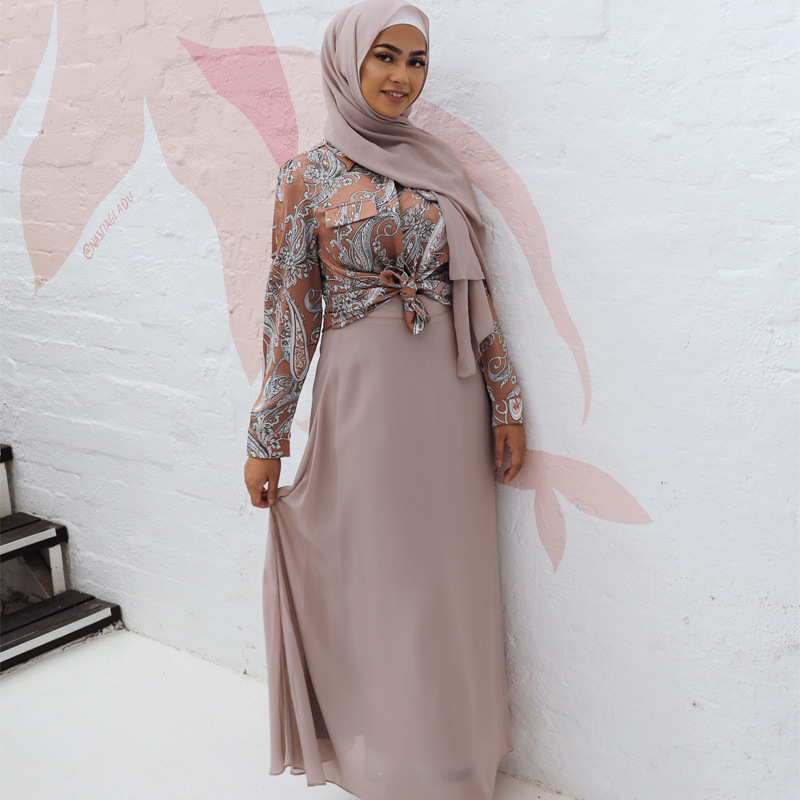 Muslim Modest Middle East Dubai Wholesale Fashion New Design Lady Sheath Dress Skirt