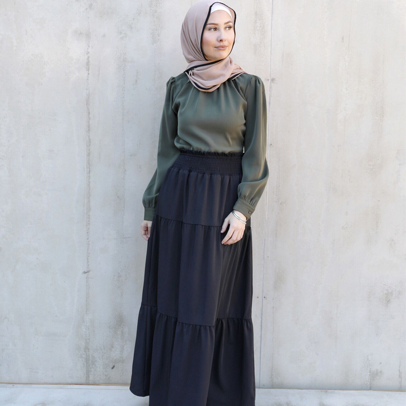 Muslim Wholesale Modest Lady Middle East Dubai Fashion New Design Dress Skirt