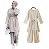  Women Suit Dubai Thobe 2022 Top 2pieces Burka Maxi Pants Islamic Clothing Kurti Prayer Two Piece Printing Modest Muslim Blouse Set
