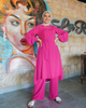  Printing Top Two Piece Islamic Clothing Burka Dubai Maxi 2022 Prayer Women Kurti 2pieces Suit Modest Pants Thobe Muslim Blouse Set