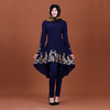 2022 Muslim Foreign Middle Eastern Muslim Women's Wear Pure Color Shirt