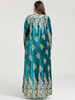  Dubai Plus Size Muslim Islamic Clothing Kaftan Fashion Modern Jalabiya Thobe Arabic Burka Cotton Burqa Printing Women Jilbab 2022 Modest Maxi Dress Abaya
