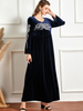  Jilbab Cotton Kaftan Modest Women Burka 2022 Jalabiya Fashion Muslim Arabic Modern Thobe Printing Burqa Dubai Islamic Clothing Plus Size Maxi Dress Abaya