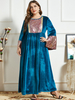  Women Cotton Modest Modern Dubai Fashion Jilbab Jalabiya Arabic Burka 2022 Thobe Muslim Printing Kaftan Islamic Clothing Burqa Plus Size Maxi Dress Abaya