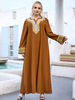  Embroidery Borka Prayer Clothes Vetement Femme Islamic Clothing Vêtements Turkish Dubai Robe Femme Musulman Women Kebaya Maleisie Modest Maxi Dress Open Abaya