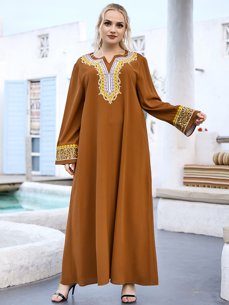  Embroidery Borka Prayer Clothes Vetement Femme Islamic Clothing Vêtements Turkish Dubai Robe Femme Musulman Women Kebaya Maleisie Modest Maxi Dress Open Abaya