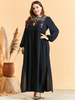  Embroidery Dubai Robe Femme Musulman Kebaya Maleisie Turkish Borka Vetement Femme Prayer Clothes Islamic Clothing Vêtements Women Modest Maxi Dress Abaya