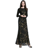 2022 Fashion Two-color Sequined Long Sleeve Long Simple And Elegant Slim Middle East Dress