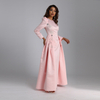 2022 Foreign Trade Muslim Pink Sequins Embroidered Elegant Middle East Long Skirt Abaya