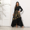 2022 New Muslim Middle East Elegant Long Dress with Beaded Pattern Abaya