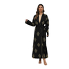 2022 New Autumn And Winter Retro Full Body Golden Embroidery Lace Cardigan Robe Abaya