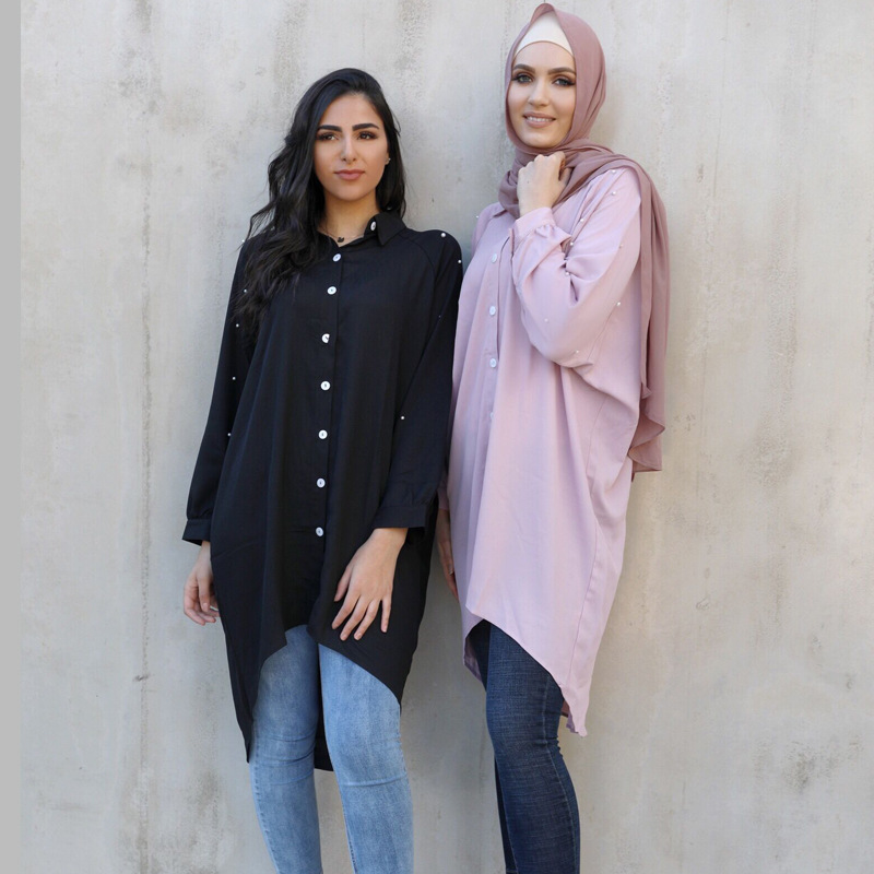 2022 Dubai Malaysia Arabic Modern New Design Women Islamic Casual Modest Shirt