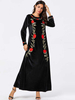  Robe Femme Musulman Embroidery Kebaya Maleisie Vêtements Prayer Clothes Dubai Vetement Femme Turkish Borka Islamic Clothing Modest Women Maxi Dress Abaya
