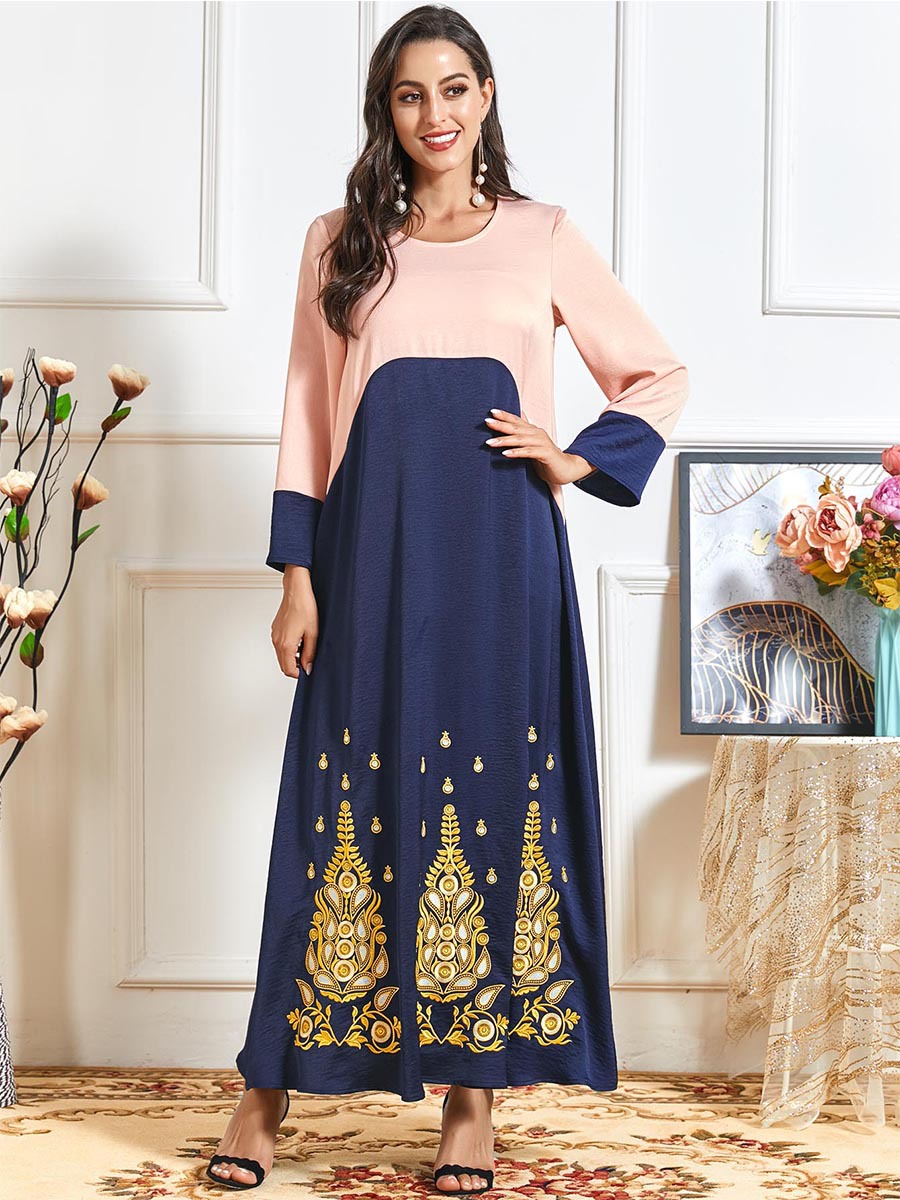  Women Borka Turkish Kebaya Maleisie Robe Femme Musulman Modest Vetement Femme Islamic Clothing Prayer Clothes Vêtements Embroidery Dubai Maxi Dress Abaya