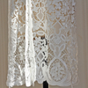 2022 Muslim white heavy industry lace embroidery long sleeve hollow out lace summer Arab women's Robe