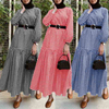 Kimono Modest Muslim Robe Women Hijab Jalabiya Fashion Morocco 2022 Burka Kaftan Dubai Arab Islamic Clothing Jilbab Maxi Dress Prayer Plaid Abaya