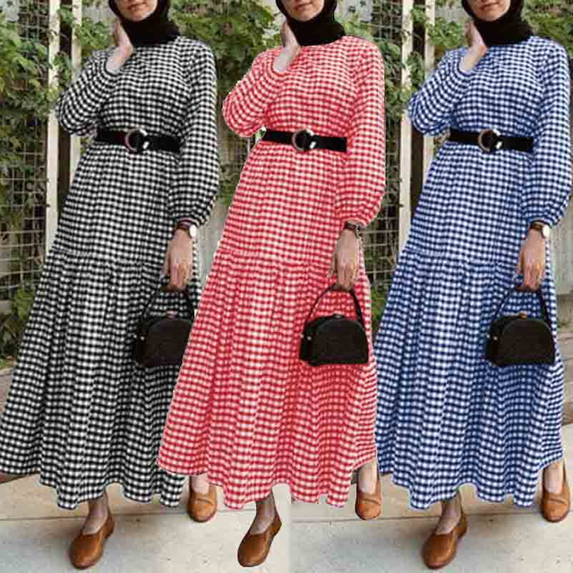  Kimono Modest Muslim Robe Women Hijab Jalabiya Fashion Morocco 2022 Burka Kaftan Dubai Arab Islamic Clothing Jilbab Maxi Dress Prayer Plaid Abaya