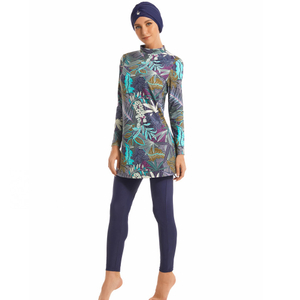 Plus Size Lady Islamic Fashion Modest Muslim Women's Wholesale Swimwear Burkini