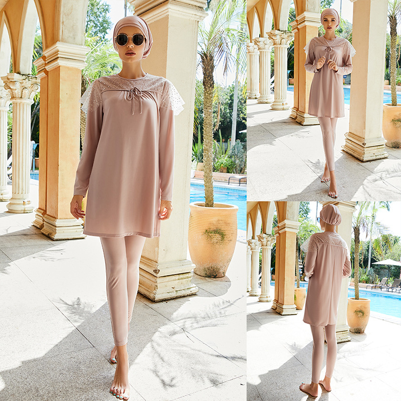 Modest Swimwear Wholesale Muslim Lady Islamic Women's Swimsuits Plus Size Full Cover Beach Burkini