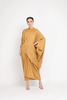 SIPO new design elegant kaftan dresses Matte Satin solid color woman dresses malaysia style kaftan 