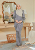 SIPO Eid 2024 Raya Malaysia Baju Kurung Velvet Satin Pencil Skirt with Pleated Musulmane Perempuan Dress Modern Kurung