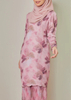SIPO Eid New Design Malaysia Style Premium Satin Matte Baju Kurung Modern Cutting with Diamond Stone Detailing Muslimah Perempuan Dress Fashion Floral Printing Modern Kurung 