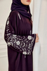 SIPO Ramadan OEM/ODM Embroidery Abayas Malaysia Champagne Floral Abaya Women's Dress Muslim Islamic Modest Wear 