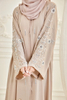 SIPO Ramadan OEM/ODM Embroidery Abayas Malaysia Champagne Floral Abaya Women's Dress Muslim Islamic Modest Wear 