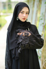 SIPO Hot Selling Luxe Solid Color Long Sleeve Plus Size Floral Embroidery Muslim Women's Abaya With Lace Craft