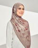 SIPO Custom Premium Crepe Chiffon Art Printed Square Hijab Headscarf Hijab Tudung Bawal with Exclusive Box