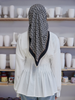 SIPO New Design Elegant Matte Satin Black Sugar Hijab Scarf