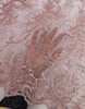 Embroidery Lace PEARL BEADED LACE IN DUSTY PINK